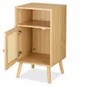 Relaxdays Nachttisch, Rattan-Tür, Holzoptik, HxBxT: 72 x 40 Produktbild-Vorschau 9
