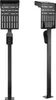 Two black metal stands for an EV charging station, shown from different angles against a white background. Voir les images du produit