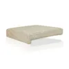 A beige corduroy bench cushion with a ribbed texture, shown from a side-angle on a white background. Náhled obrázku produktu