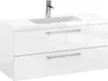 Rosen 100 cm Badezimmerschrank mit Waschbecken und Chrom Produktbild-Vorschau 1