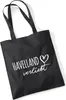 Huuraa Jutebeutel Havelland verliebt 10 Liter Black Produktbild-Vorschau 1