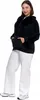 Damen Samt Sweatshirt Classic Smooth mit Kapuze Produktbild-Vorschau 5