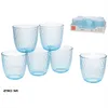 Set von Bormioli Rocco Slot Blau Glas Becher geprägt 290 ml Produktbild-Vorschau 3