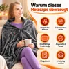 Elektrischer Wärmecape in Grau, USB Heizponcho und Produktbild-Vorschau 3