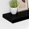 vidaXL Schweberegale 2 Stk. Hochglanz-Schwarz 120x23,5x3,8 Produktbild-Vorschau 4