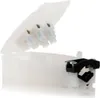 A white plastic connector coupling with a black latch mechanism is shown against a white background. Náhľad obrázku produktu