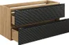 Waschtischunterschrank 120cm in Eiche mit schwarz Produktbild-Vorschau 4