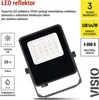 LED reflektor VISIO, 10 W, černý, neutrální bílá Náhled obrázku produktu
