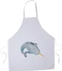 Mr. & Mrs. Panda Schürze Narwal - Weiß - Geschenk, Wal, Produktbild-Vorschau 1