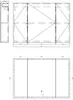 Technical drawings and dimensions of a bathroom cabinet. Produktbild-Vorschau