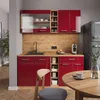 Singleküche Vicco R-Line Rot Hochglanz/Goldkraft Eiche 160 Produktbild-Vorschau 5
