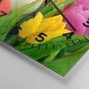 Wanduhr - Quadrat - Glasuhr - Tulpen Blumenstrauß Blumen Produktbild-Vorschau 5