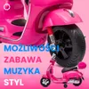 Jeździk dla dziecka Skuter Vespa na akumulator z kuferkiem Podgląd zdjęcia produktu 8