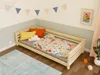 Niedriges Kinderholzbett TULY mit Barriere 90x190 cm Beige, Produktbild-Vorschau 6