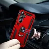 A red phone case with a ring holder is shown attached to a magnetic car mount on a car's air vent. Produktbild-Vorschau