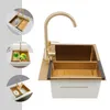 Sinks 50*45*22cm Zlatý kuchyňský dřez s kohoutkem Náhled obrázku produktu 1
