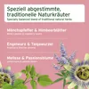 A marketing image showing different herbs and flowers with text describing them. Produktbild-Vorschau