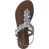 MARCO TOZZI Sandalo donna T-strap pelle fiori perle punta Anteprima dell’immagine prodotto 11