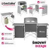 Kempingová kuchyňa XXL s 5 priehradkami skladacia 172 x 52 Náhľad obrázku produktu 4