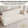 Yaheetech 3-Sitzer Sofa 212×81 cm Polstersofa aus Cordstoff Produktbild-Vorschau 3