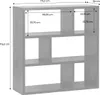 Libreria asimmetrica a 3 livelli con 6 vani, Noce Anteprima dell’immagine prodotto 5