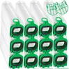 A collection of vacuum cleaner bags with green plastic attachments. Produktbild-Vorschau