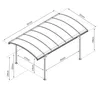 Palram - Canopia Aluminium Carport Vitoria 5000 Anthrazit Produktbild-Vorschau 7