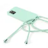 A mint green phone case with a lanyard is shown against a white background. Produktbild-Vorschau