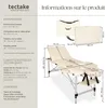 Table de massage pliante à 3 zones - beige Voir les images du produit 6
