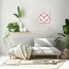 Wanduhr Echt-Glas-Küchenuhr Rosa Rosen grün Quarz Lautlos Produktbild-Vorschau 2