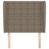 Kopfteil mit Ohren Taupe 93x23x118/128 cm Stoff Produktbild-Vorschau 3