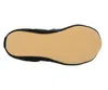 The bottom view of a black slipper with a tan sole. Produktbild-Vorschau