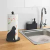 Küchenrollenhalter Katze schwarz, Höhe 30 cm Produktbild-Vorschau 5