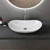 doporro Lavabo vasque à poser blanc 63cm lave main Voir les images du produit 2