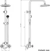 Homelody Duschsystem Retro Messing Duscharmatur Set Antik Produktbild-Vorschau 14
