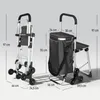 HOMCOM 3-in-1 Einkaufstrolley klappbar mit 40L Kapazität Produktbild-Vorschau 3