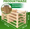 Moderner Komposter aus Lärchenholz Massivholz Produktbild-Vorschau 3
