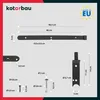 KOTARBAU® Sada 2 okenicových závesov čierna 500 mm krížové Náhľad obrázku produktu 3