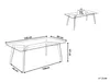 Diagrams showing the dimensions of a coffee table, with one diagram also showing a weight limit. Náhľad obrázku produktu