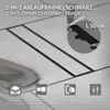 LuxeBath Duschrinne 2in1 Edelstahl, 50 cm, Schwarz, Produktbild-Vorschau 2
