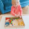 Montessori Holztablett aus Birkensperrholz mit 5 Zellen für Produktbild-Vorschau 2