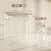HOMCOM Bartisch Set 3-teilig Esstisch mit 2 Barhocker Produktbild-Vorschau 3