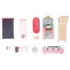 Playtive Puppenvilla Kinder Puppenhaus 3 Etagen 13-teilig Produktbild-Vorschau 11