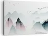 Bild auf Leinwand - Leinwandbild - Einteilig - Berge Vögel Produktbild-Vorschau 1