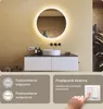 Okrągłe lustro łazienkowe z oświetleniem LED o średnicy Podgląd zdjęcia produktu 4