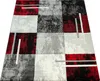 Designer Teppich Modern mit Konturenschnitt Karo Muster Produktbild-Vorschau 5