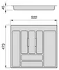 Portaposate Optima Vertex 500mm Plastica Grigio Emuca Anteprima dell’immagine prodotto 2