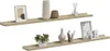 Two wooden shelves are displayed against a white background, each adorned with decorative items. Produktbild-Vorschau