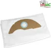A white vacuum cleaner bag with a cardboard attachment and a logo in the top right corner. Náhled obrázku produktu