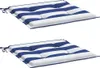 vidaXL Gartenstuhl-Kissen 2 Stk. Blau & Weiß Gestreift Produktbild-Vorschau 3